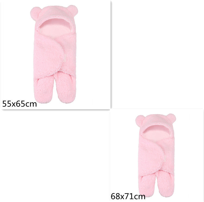 Lamb Plush Sleeping Bag | Cozy Newborn Baby Swaddling Quilt