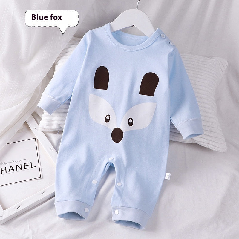 Printed Autumn Cotton Baby Romper | Cozy & Cute Infant Wear