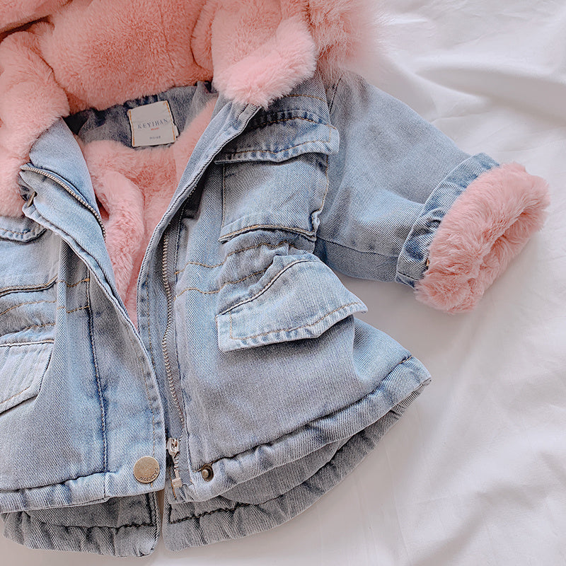 Chic and Stylish: Denim Coat for Girls - Fashionable Outerwear for Every Occasion