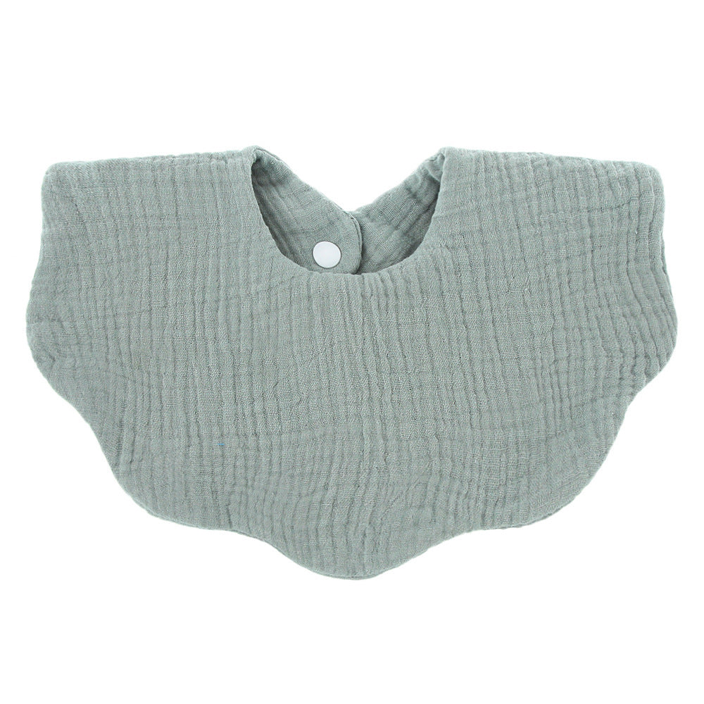Adorable Baby Printed Saliva Towel: Soft Cotton Gauze Wavy Bib for Children