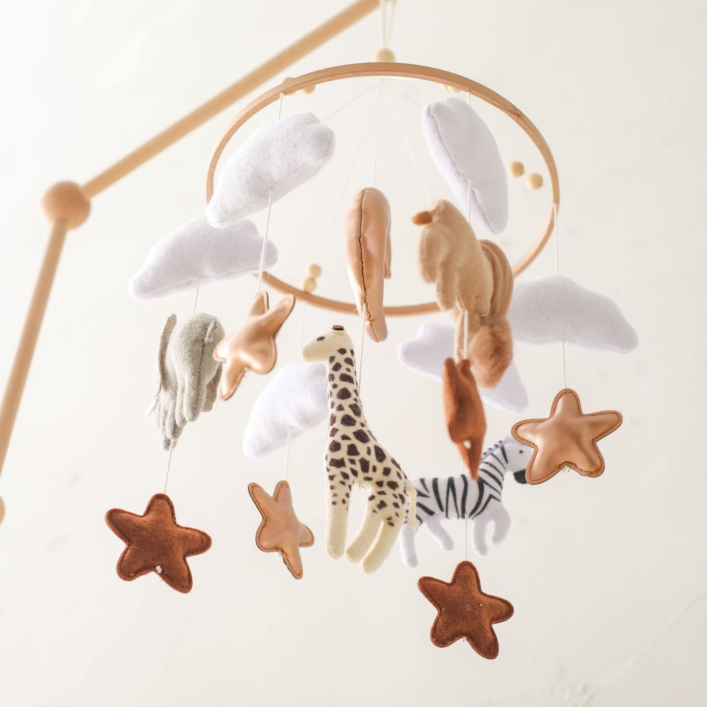 Forest Animal Themed Crib Wind Chimes: Hand-Eye Coordination Decor for Nursery
