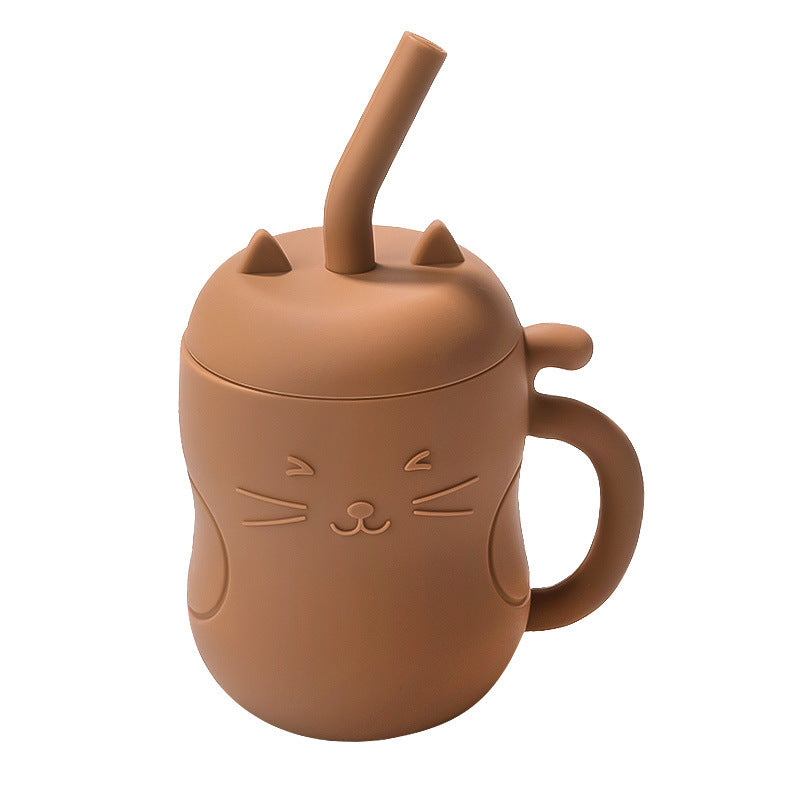 Baby No-Spill Silicone Straw Drinking Cup