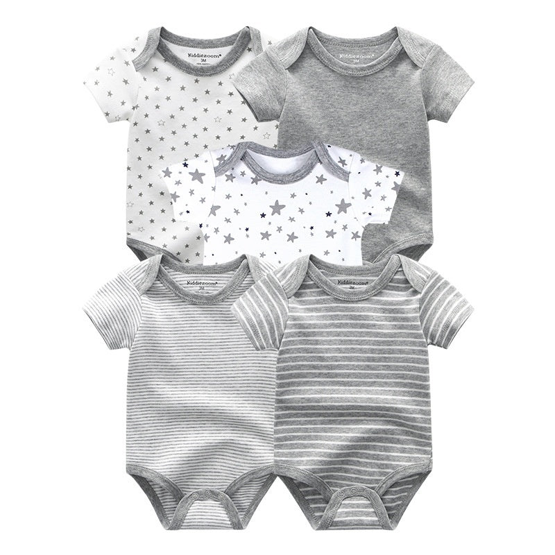 Complete 19-Piece Baby Rompers, Pants, Hat, Gloves Combination Clothes Set