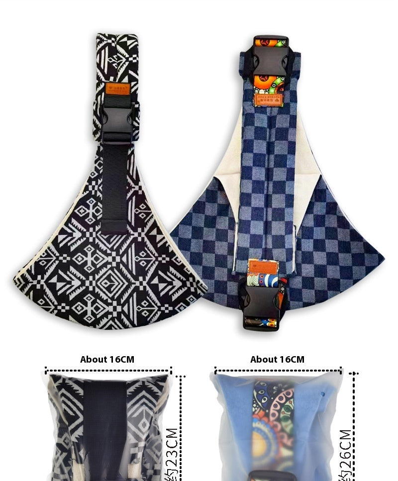 Mother's Love Printed Crossbody Portable Baby Strap: Stylish Convenience for On-the-Go Moms