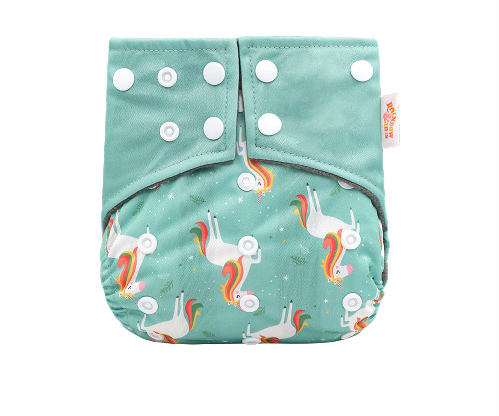 Western Style Bamboo Charcoal Washable Diapers - Digital Printing for Eco-Friendly Baby Care