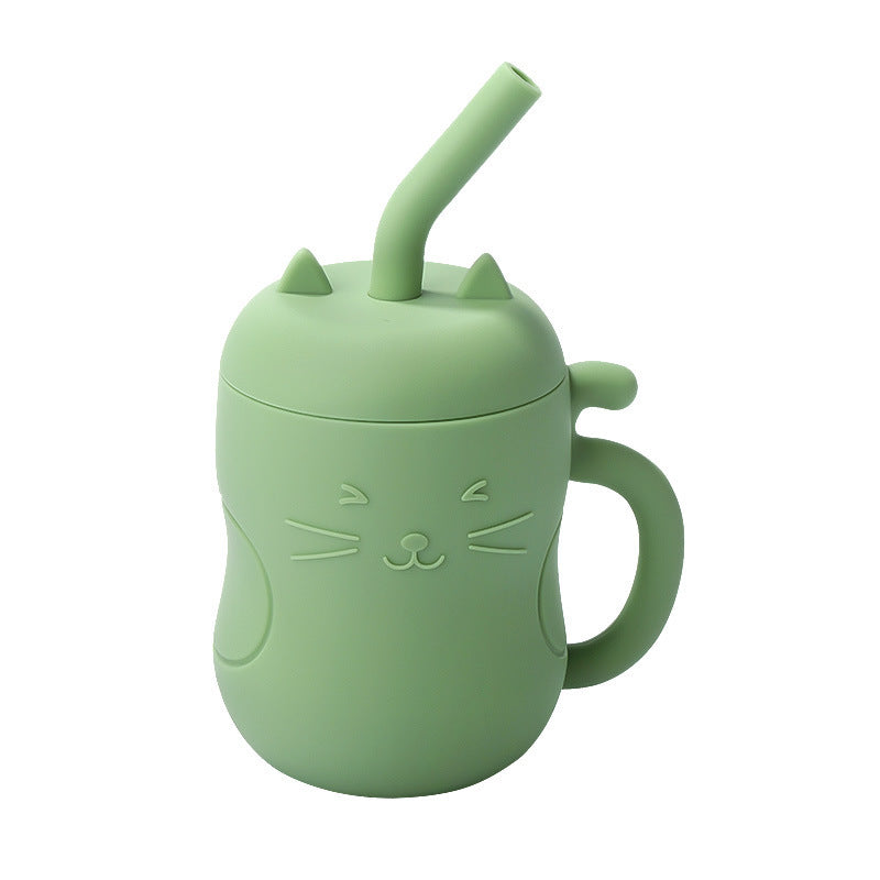 Baby No-Spill Silicone Straw Drinking Cup