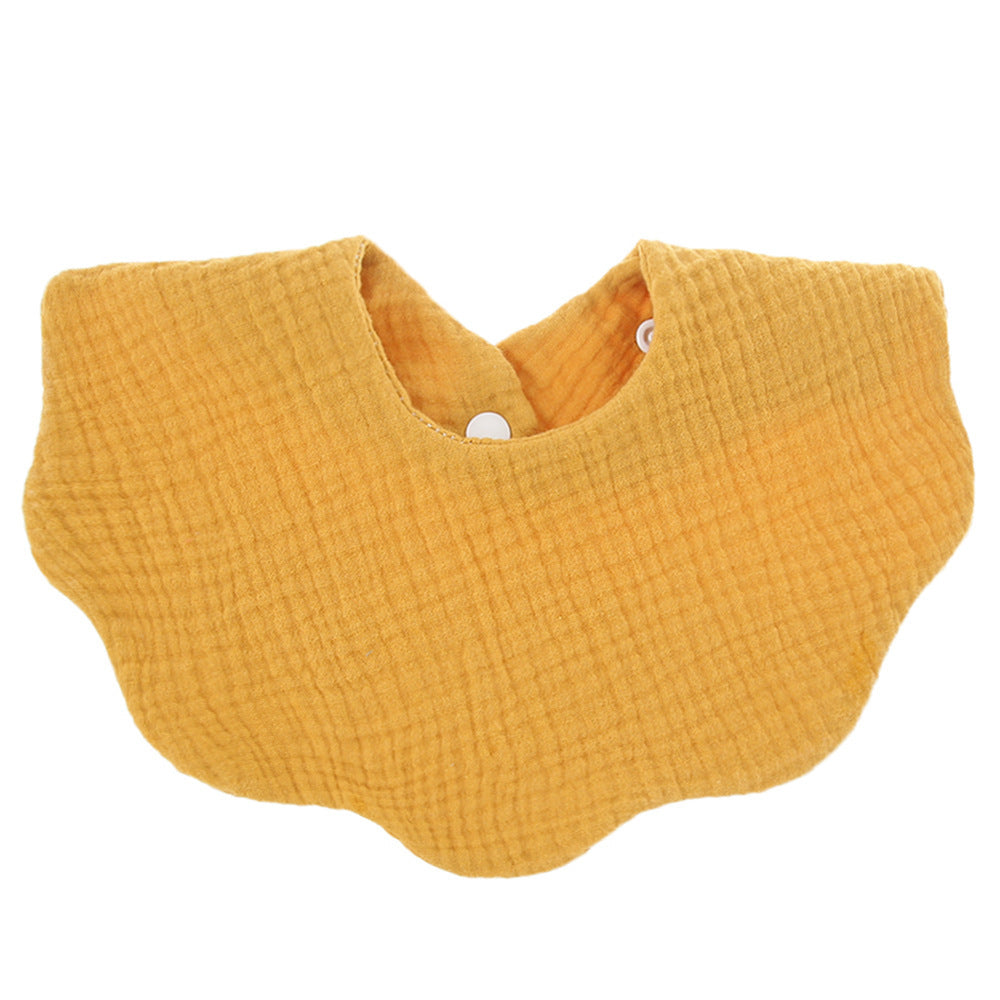 Adorable Baby Printed Saliva Towel: Soft Cotton Gauze Wavy Bib for Children
