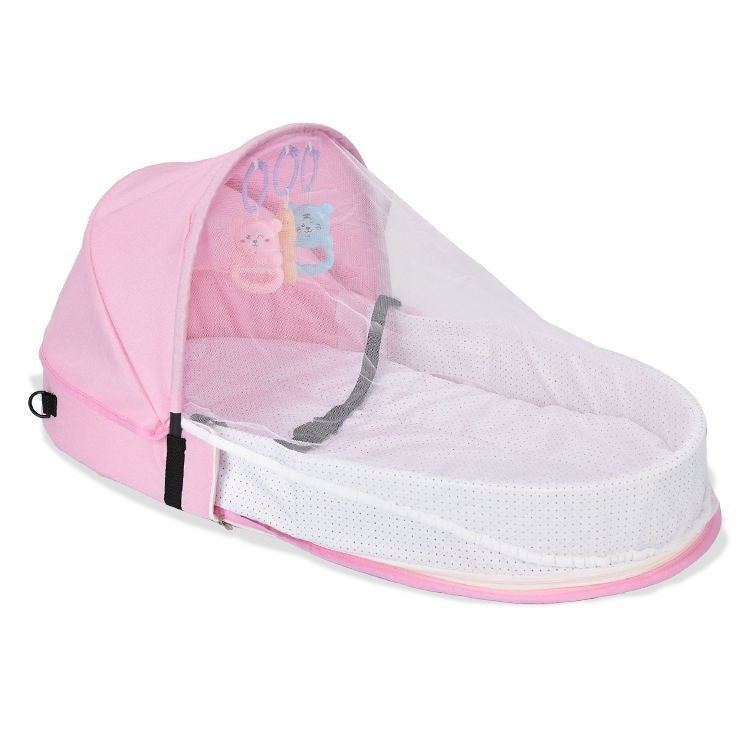 Portable Folding Anti-pressure Newborn Isolation Bionic Travel Crib: On-the-Go Comfort for Your Baby