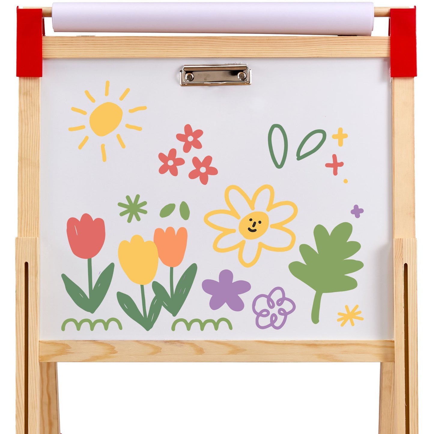 3-in-1 Kids Art Easel – Double-Sided Wooden Easel with Magnetic Whiteboard & Chalkboard