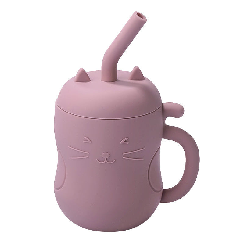Baby No-Spill Silicone Straw Drinking Cup