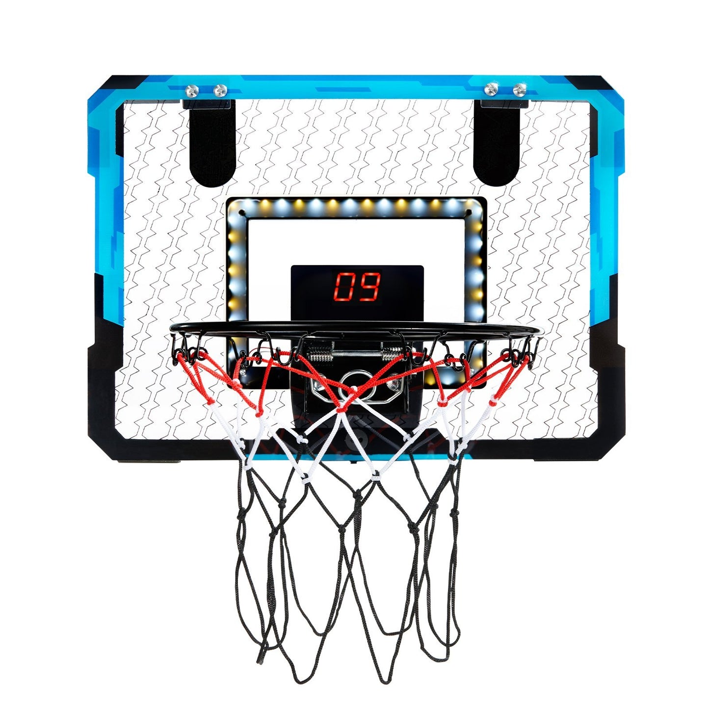 Kids Basketball Hoop with LED Lights & Audio Scoreboard – Indoor Mini Basketball Set