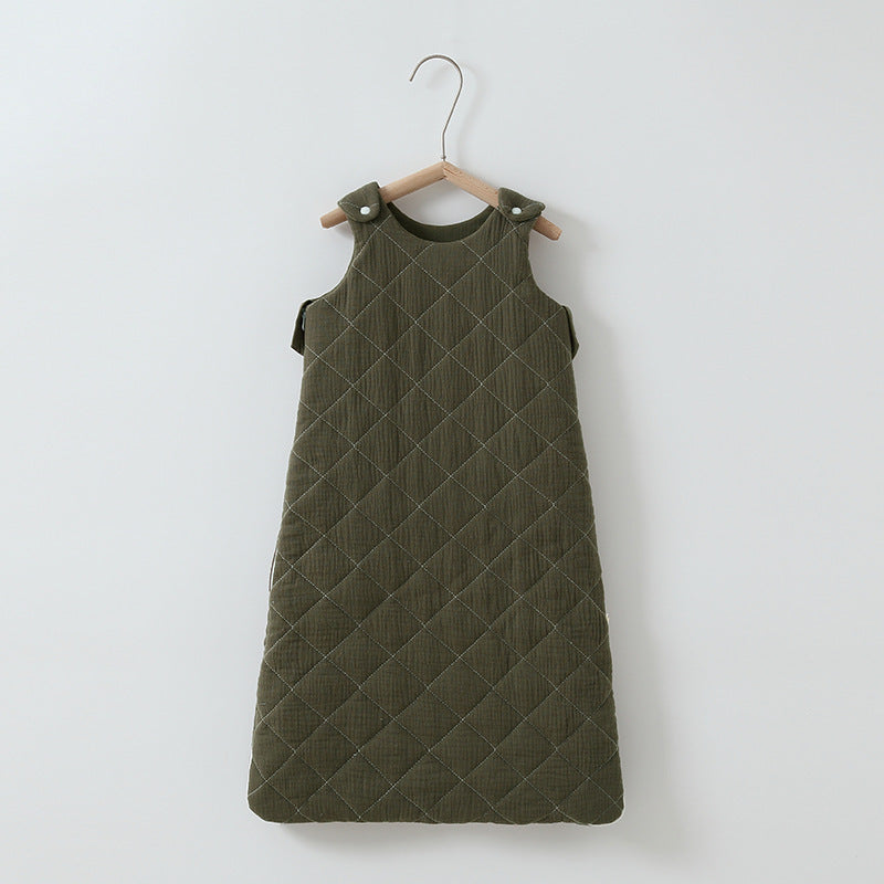 Cozy and Safe Baby Cotton-Padded Sleeping Bag Vest for Restful Nights