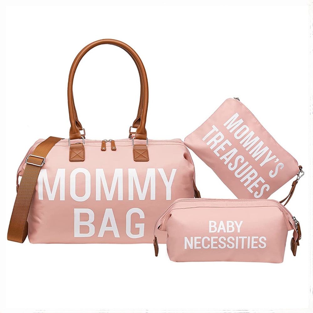Essential Travel Companion: 3-Piece Portable Bag Set Tailored for Moms on the Go!