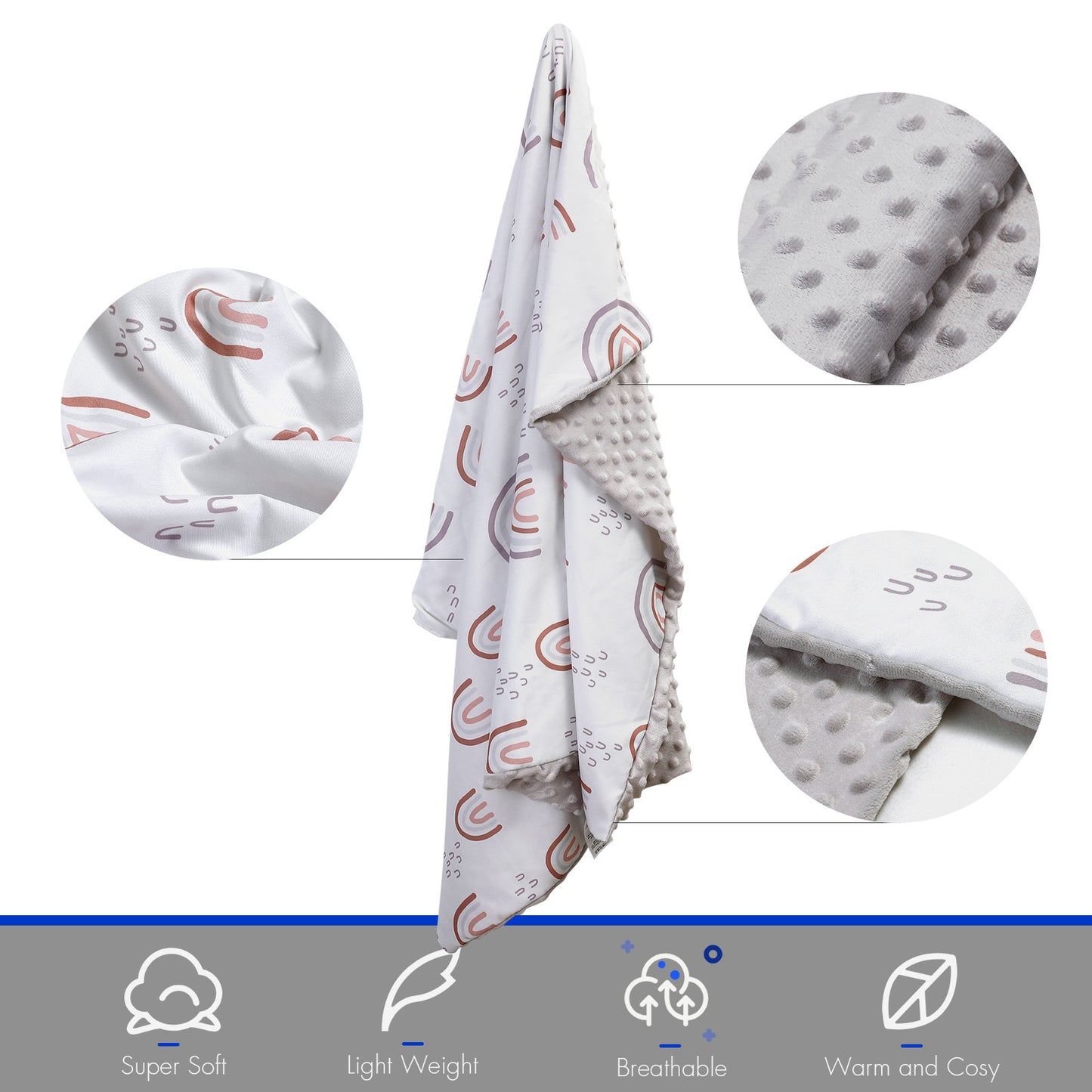 Cuddle Comfort: Pacify Beanie Blanket Newborn Baby Quilt