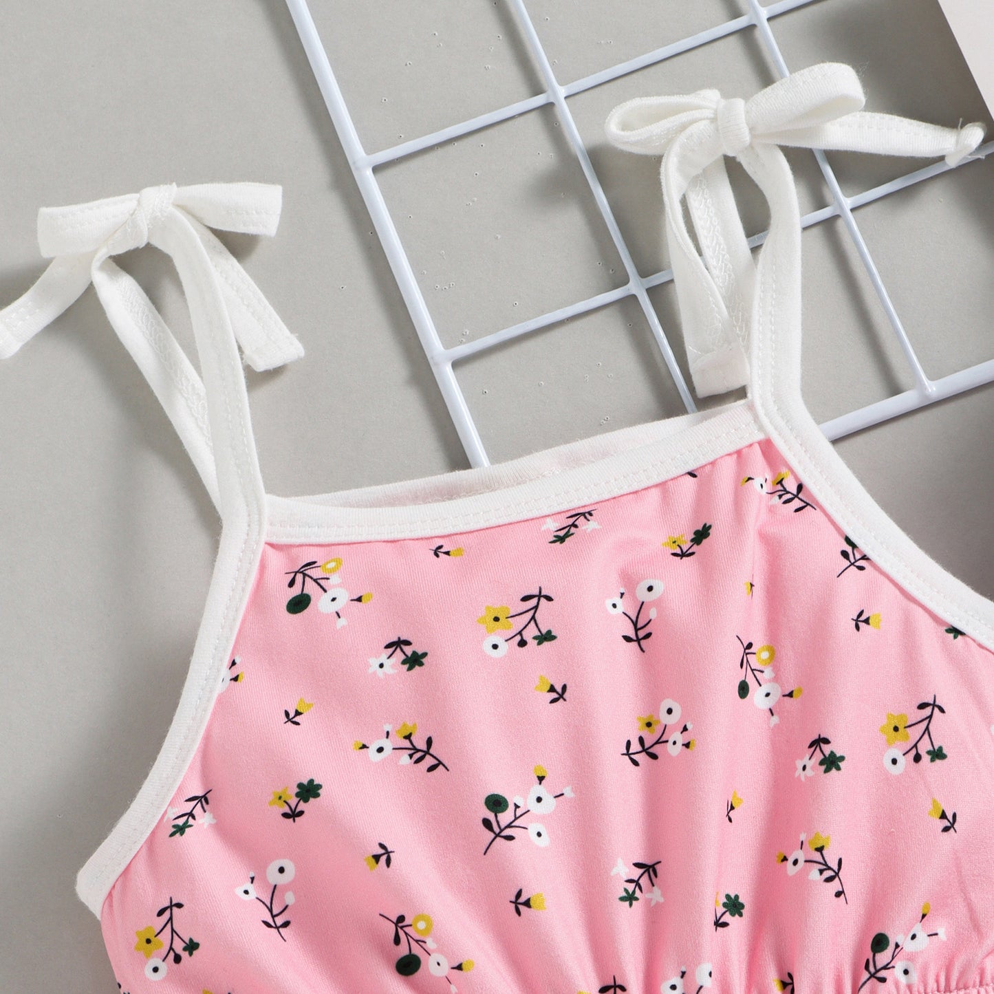 Children's Fashion Floral Printed Spaghetti Strap Romper | Stylish Summer Outfit
