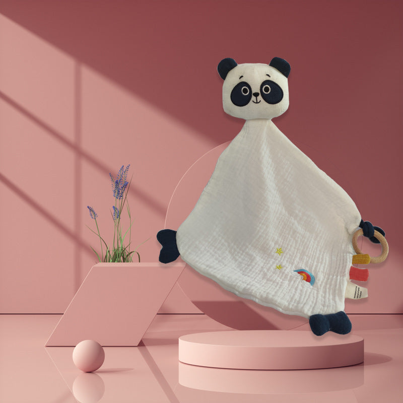 Soft and Snuggly: Comfort Towel Beanie Doll for Baby's Early Education – Adorable Cartoon Toy