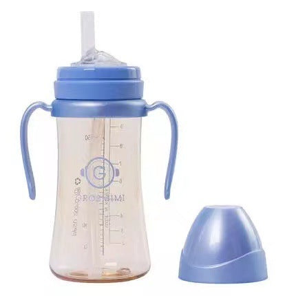 Discover Grosmimi's Eco-Friendly Korean Drinking Straw Bottle: Leak-Proof & Choke-Proof 300ml Capacity