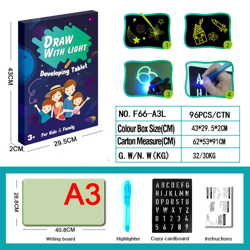 Discover Creativity: Educational 3D Magic Drawing Pad with 8 Light Effects - Perfect Puzzle Board and Sketchpad