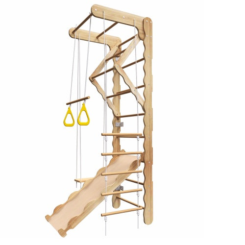 Toddler Indoor Climbing Toy – Foldable Pikler Triangle Set with Climbing Ladder & Gym Ramp