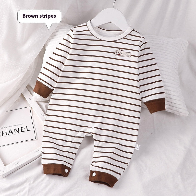 Printed Autumn Cotton Baby Romper | Cozy & Cute Infant Wear