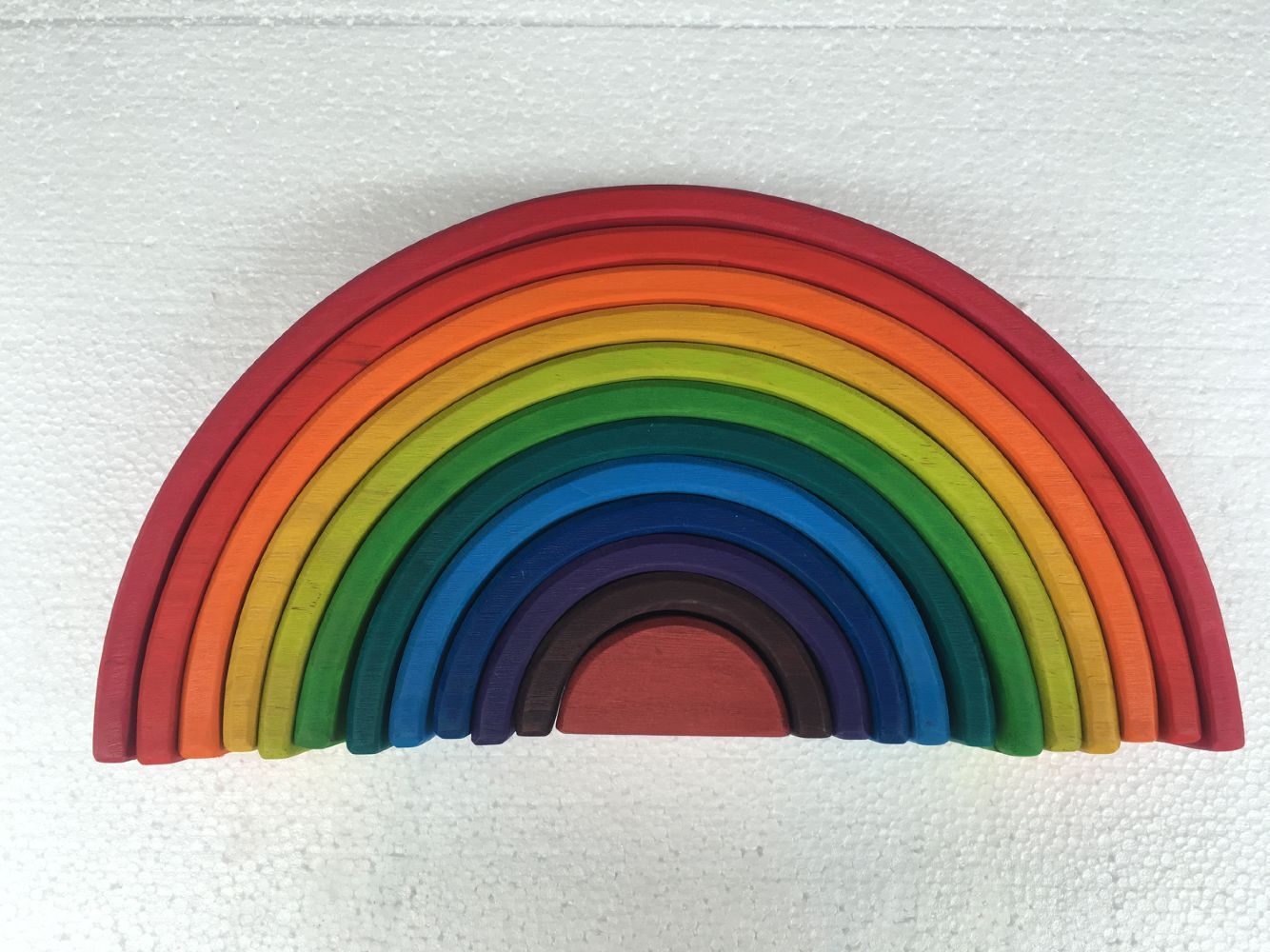 Colorful Learning Adventure: Large 12-Piece Arch Bridge Rainbow Building Blocks Jigsaw Puzzle - Early Childhood Education Toy