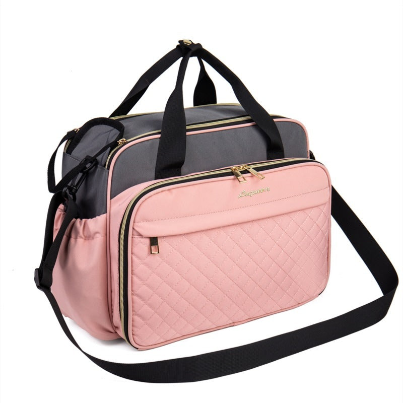 Versatile Large Capacity Oxford Cloth Diaper Bag: Hand-carrying and Crossbody Ready!