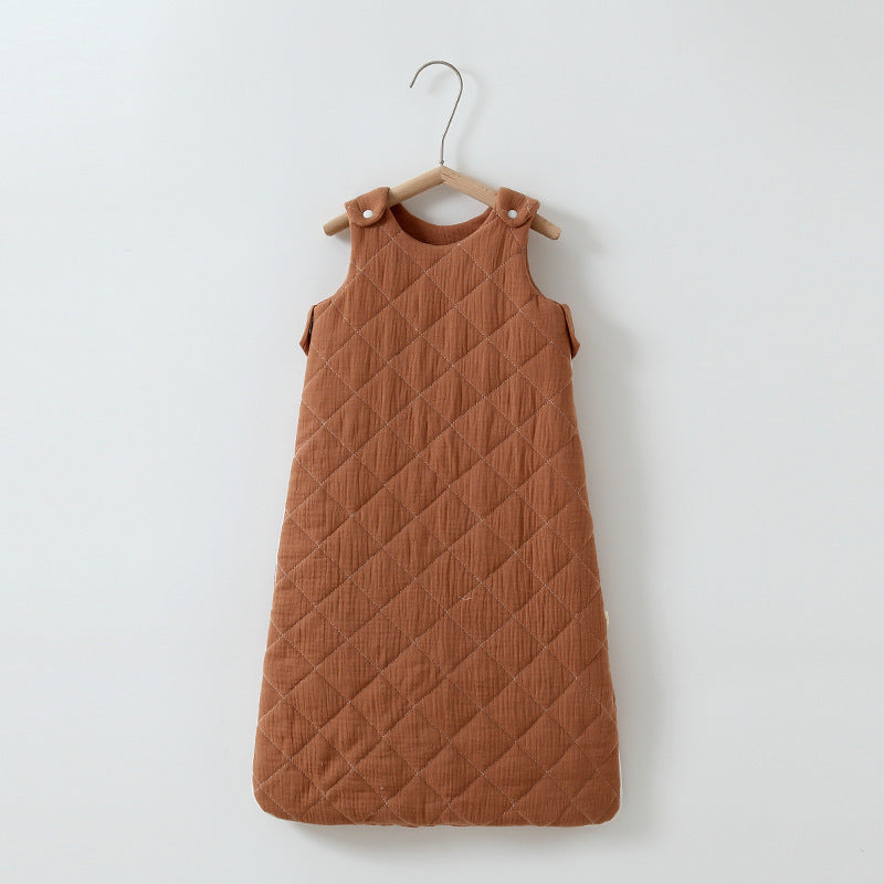Cozy and Safe Baby Cotton-Padded Sleeping Bag Vest for Restful Nights