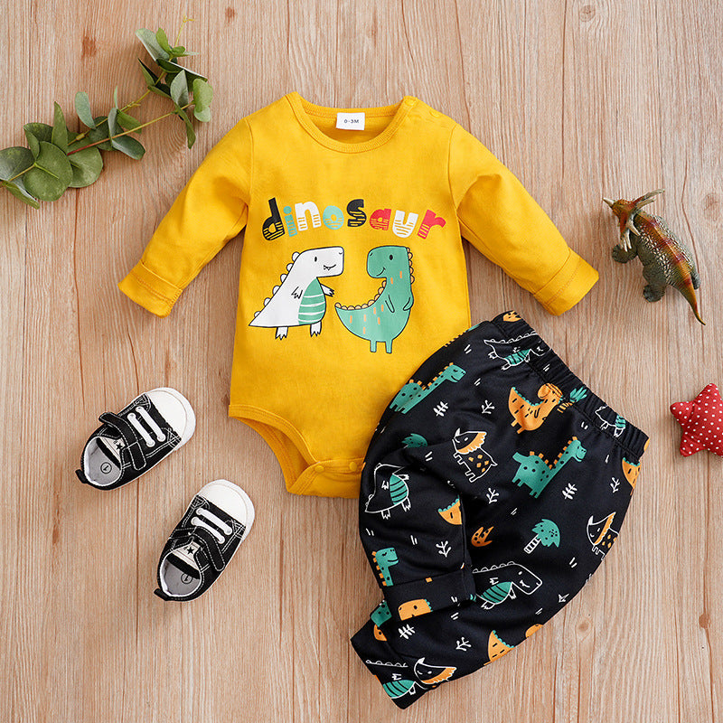 Adorable One-Year-Old Baby and Infant Overalls Clothes: Children's Spring Two-Piece Suit