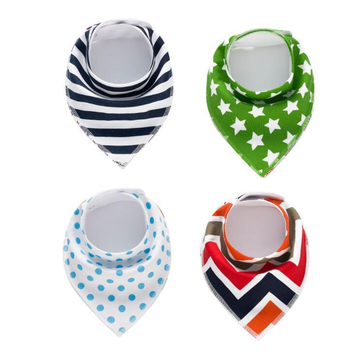 4pcs Printed Baby Bibs and Burp Cloth Set: Adorable and Absorbent Essentials