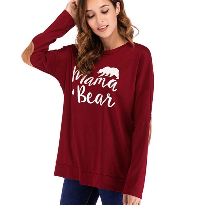 Stylish Graphic Long Sleeve Maternity Tops and Tees for Expecting Moms