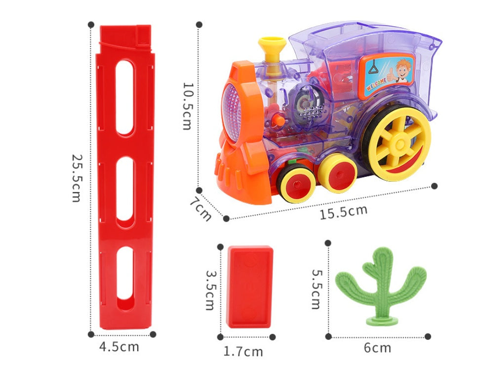 Domino Train Toy for Kids | Automatic Electric Building Blocks Car Puzzle | Baby Developmental Toys