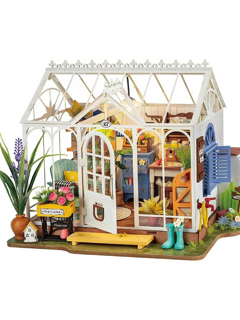 Rolife Café Miniature House Kit DG162 – 3D Wooden DIY Dollhouse with LED Light | Gift for Kids & Adults
