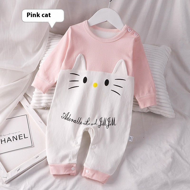 Printed Autumn Cotton Baby Romper | Cozy & Cute Infant Wear