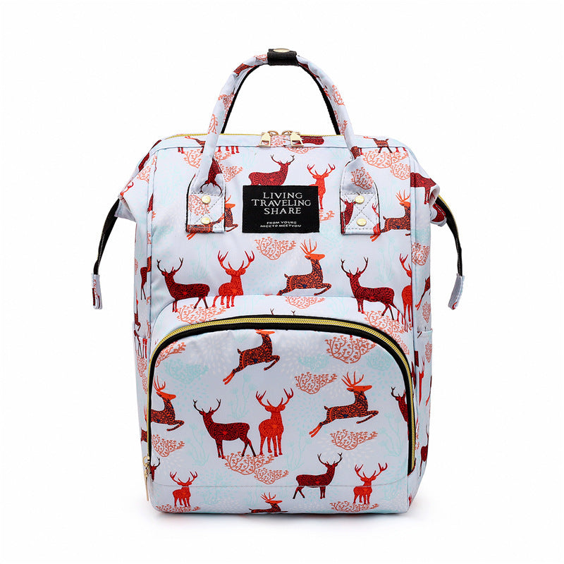 Effortless Style and Practicality: Printed Ultra-light Mommy Backpack