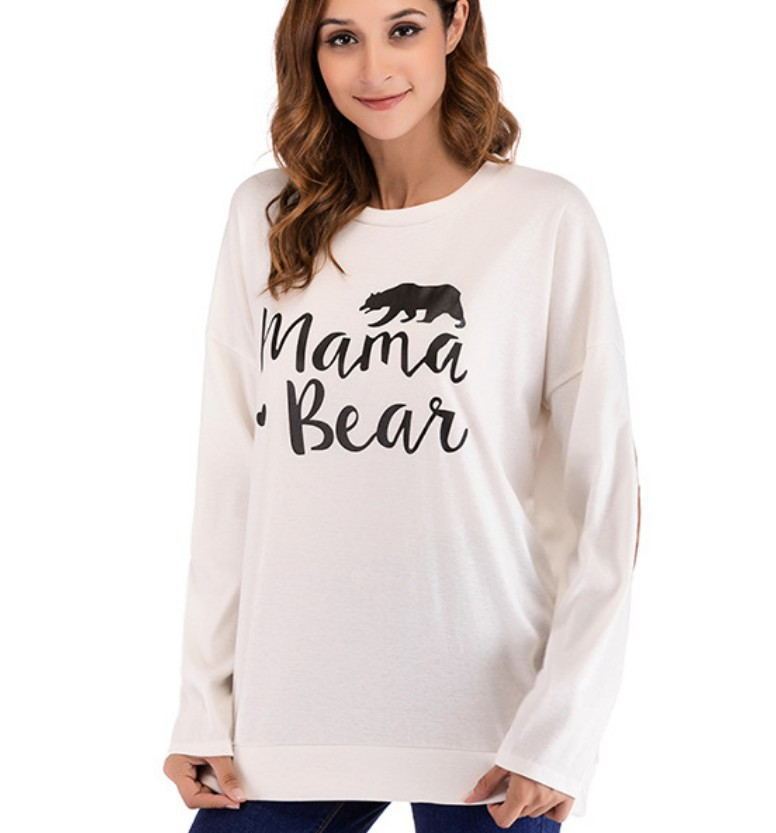 Stylish Graphic Long Sleeve Maternity Tops and Tees for Expecting Moms
