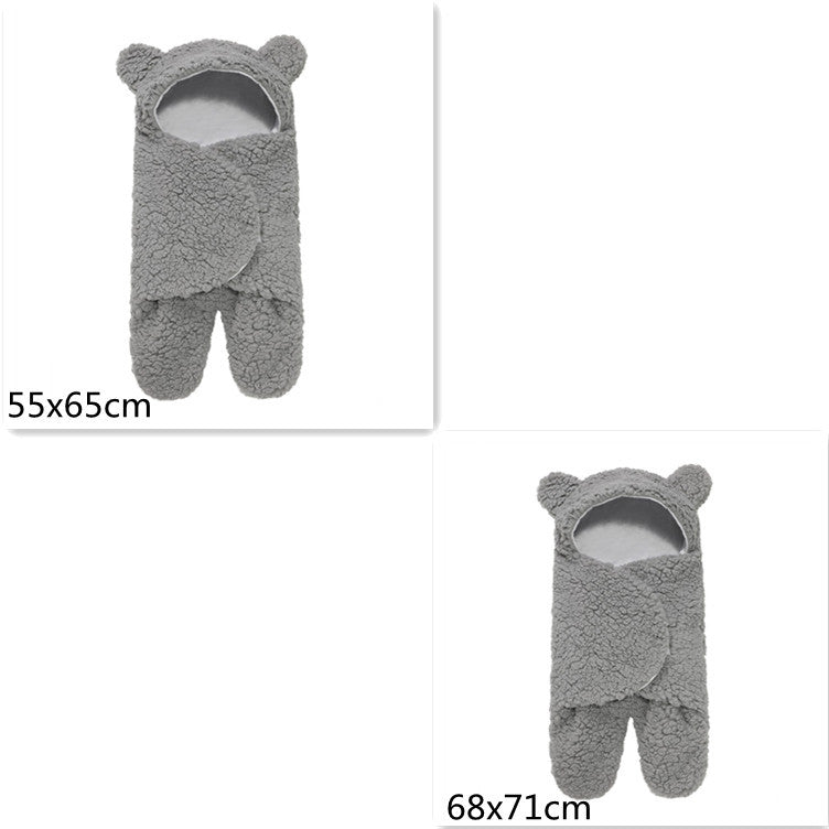 Lamb Plush Sleeping Bag | Cozy Newborn Baby Swaddling Quilt