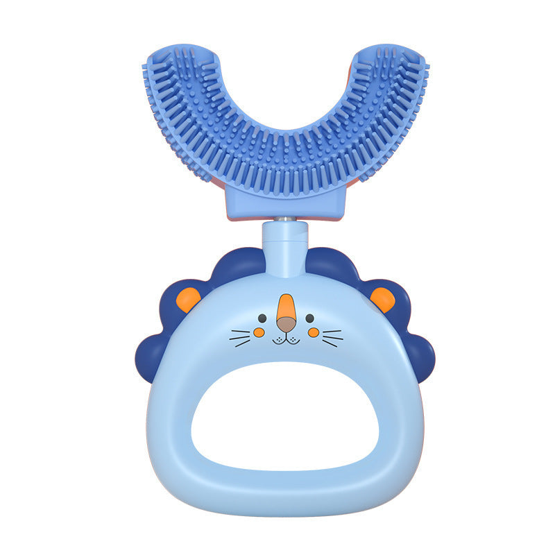 Fun and Functional: Animal Design Children's U-shaped Silicone Toothbrush
