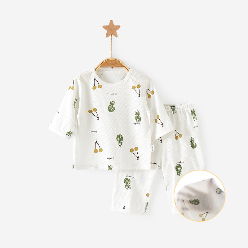 Summer-Ready Pure Cotton Printed Baby Clothes Set: Comfort and Style Combined