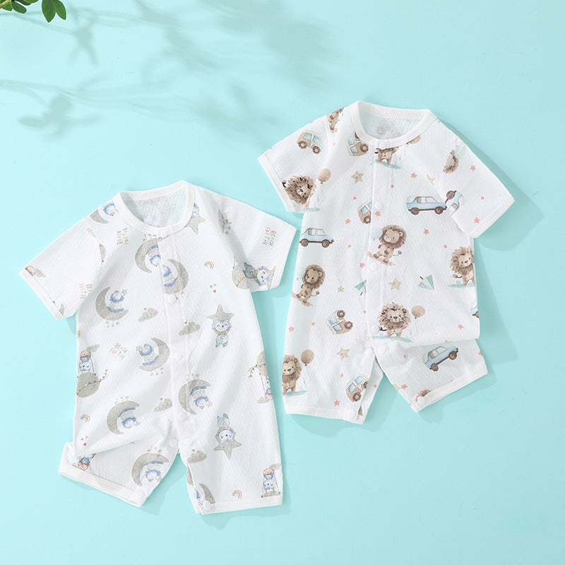 Adorable Printed Baby One-Piece Romper: Comfort and Style Combined