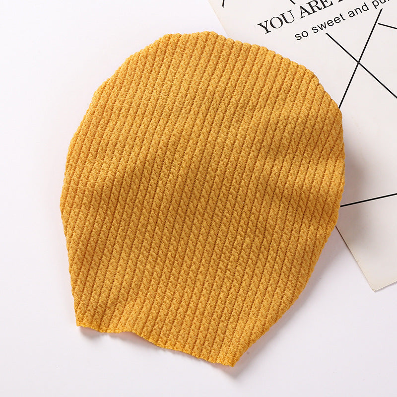 New Autumn and Winter Sunken Stripe Children's Hat - Cozy and Stylish