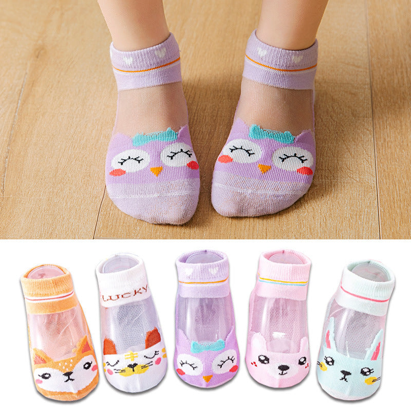 Baby Short Socks: Breathable Mesh Silk Room Socks