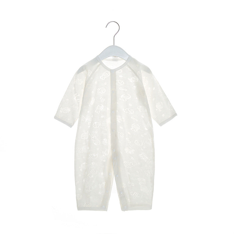 Adorable Thin Long-sleeve Newborn Jumpsuit