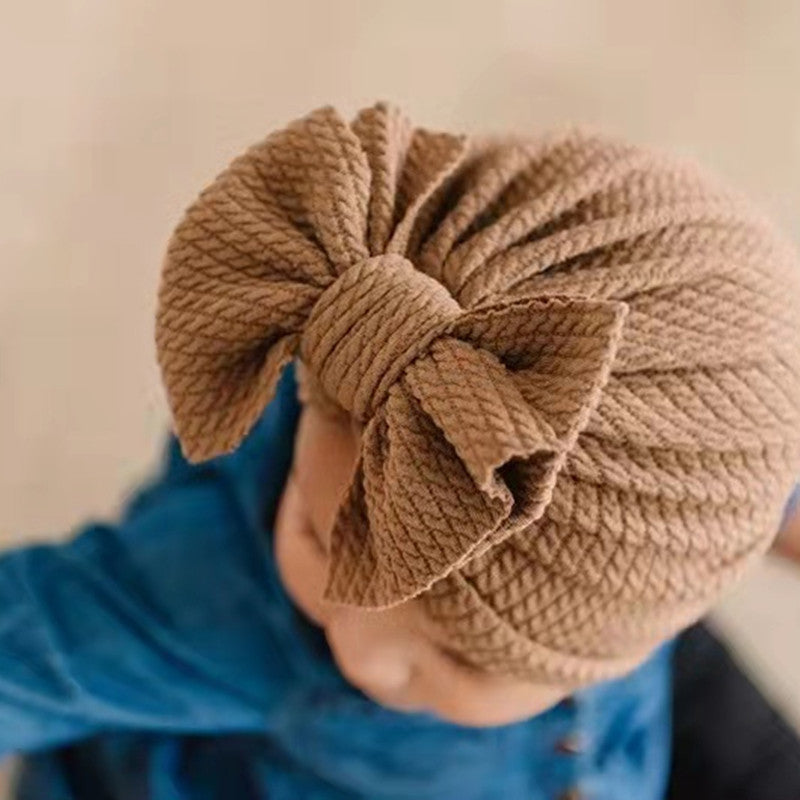 New Autumn and Winter Sunken Stripe Children's Hat - Cozy and Stylish