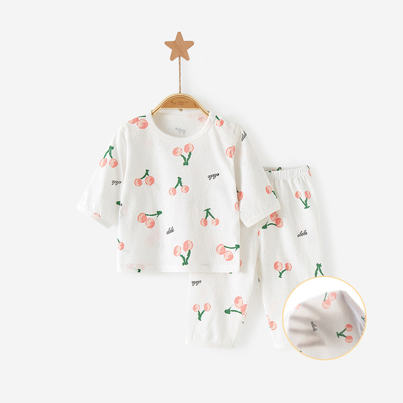 Summer-Ready Pure Cotton Printed Baby Clothes Set: Comfort and Style Combined