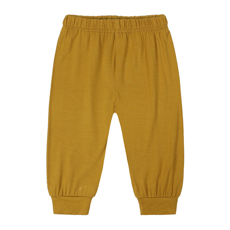 Bamboo Fiber Spring and Autumn Baby Casual Trousers: Comfortable Outerwear