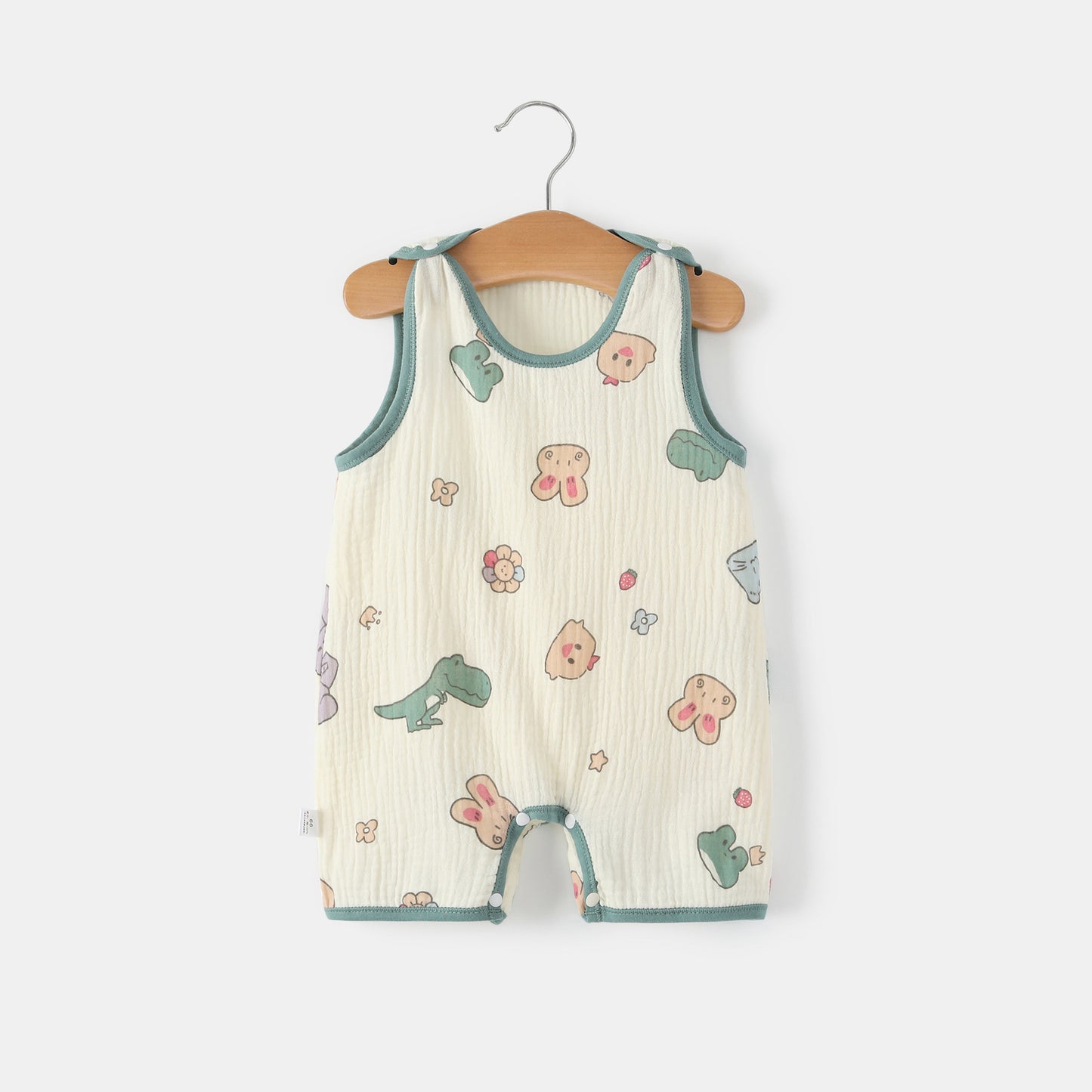 Lightweight Baby Vest Jumpsuit for Summer - Thin Gauze Fabric