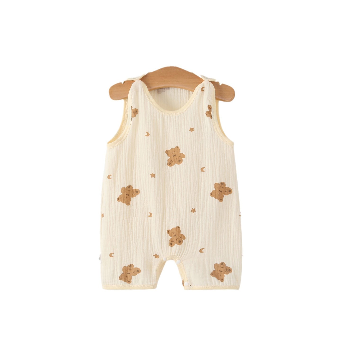 Lightweight Baby Vest Jumpsuit for Summer - Thin Gauze Fabric