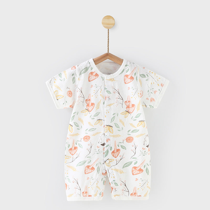 Adorable Printed Baby One-Piece Romper: Comfort and Style Combined