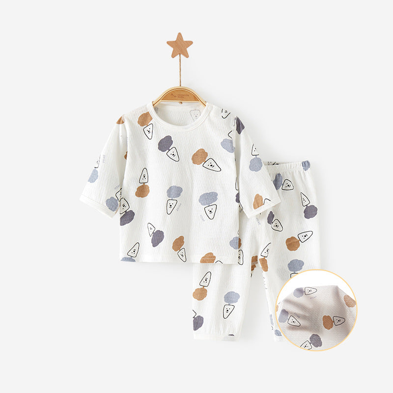 Summer-Ready Pure Cotton Printed Baby Clothes Set: Comfort and Style Combined