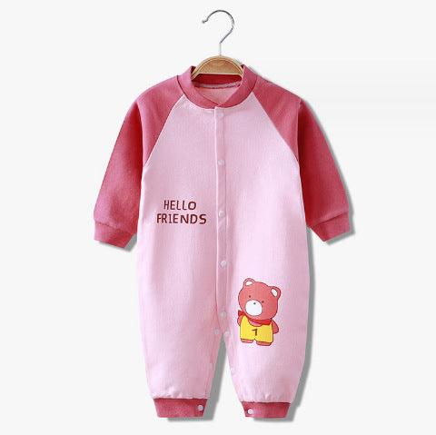 Long Sleeve Cartoon Printed Romper to Keep Your Baby Warm